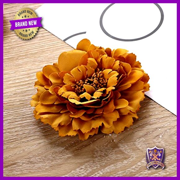16-Piece Rose Flower Hair Clip Brooch Set for Bridal Headpieces